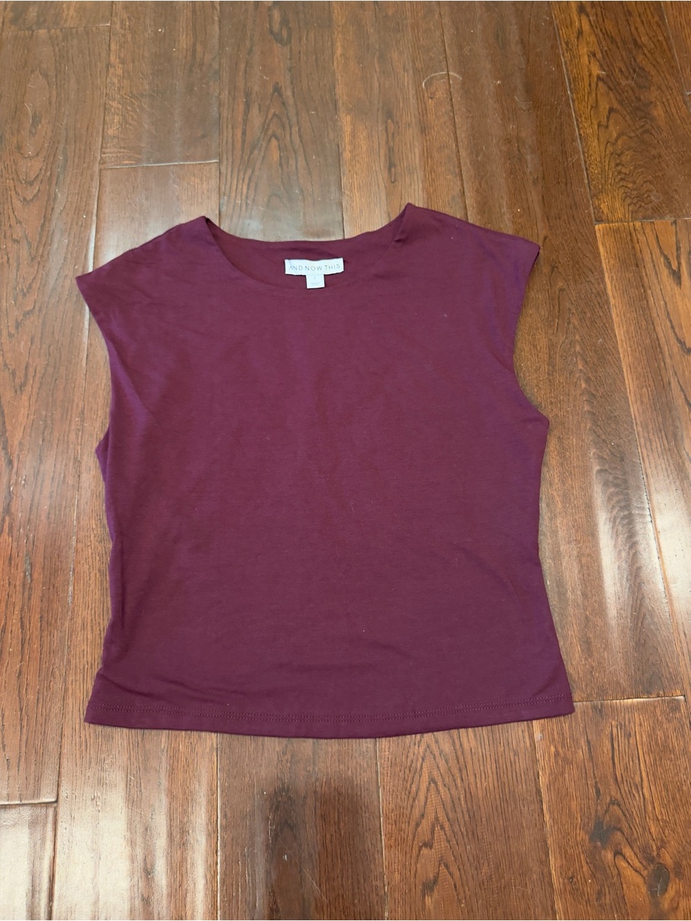 Sleeveless Crewneck Tank in Burgundy - And Now This Women's